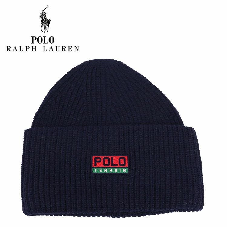 ポロ・ラルフローレン ニット帽 ニットキャップ POLOロゴ メンズ