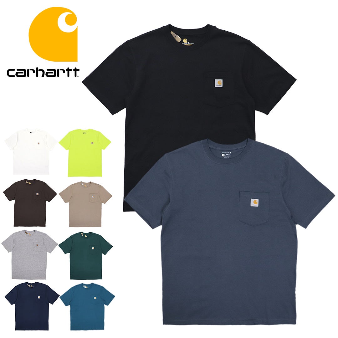 カーハート Tシャツ メンズ Carhartt K87 ヘビーウェイト ポケット付き
