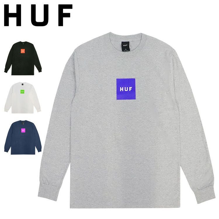 HUF ハフ ロンT メンズ ボックスロゴ プリント 長袖Tシャツ ブランド