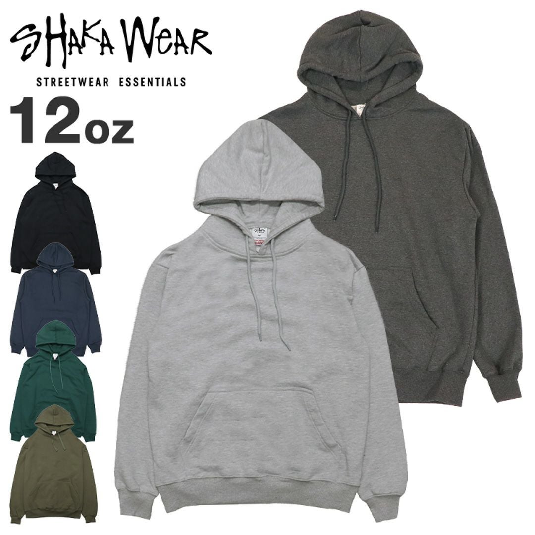 SHAKA WEAR グレー パーカー　シャカウェア　バンダナ　ボックスロゴ SHAKA WEAR パーカー ペイズリー柄 BOXロゴ シャカウェア | アメカジ