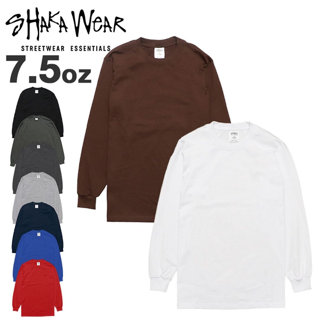 ヘビーウェイト ロンT Shaka Wear シャカウェア 7.5オンス 無地 メンズ